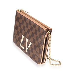 Louis Vuitton Damier Ebene Double Zip Pouchette